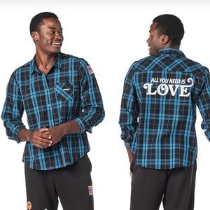 Zumba Beatles Button-Down Top